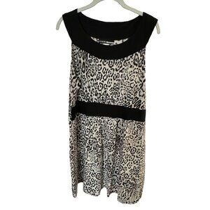 Studio Donatella Sleeveless Animal Print Dress Size XL EUC